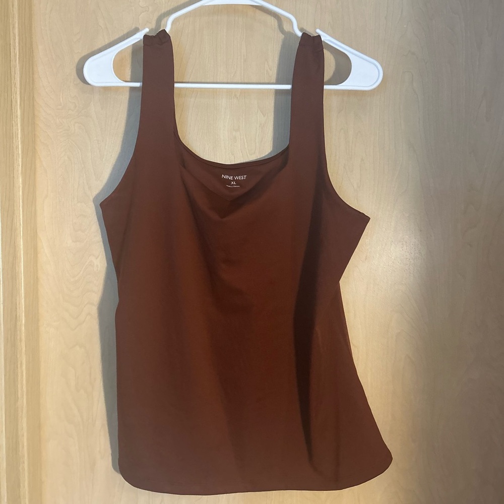 Nine West Chocolate Brown Tank Top